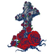 Cross with Roses