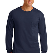 Ultra Cotton ® 100% Cotton Long Sleeve T Shirt with Pocket