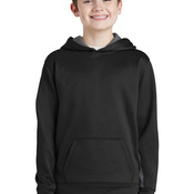 Youth Sport Wick ® Fleece Colorblock Hooded Pullover