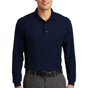 Long Sleeve Silk Touch™ Polo with Pocket